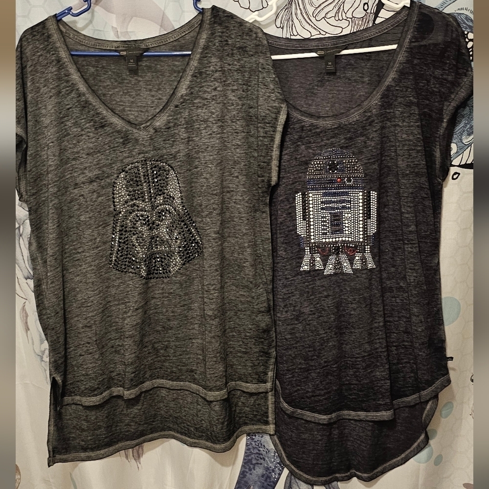 Gray Star Wars Studded T-Shirts